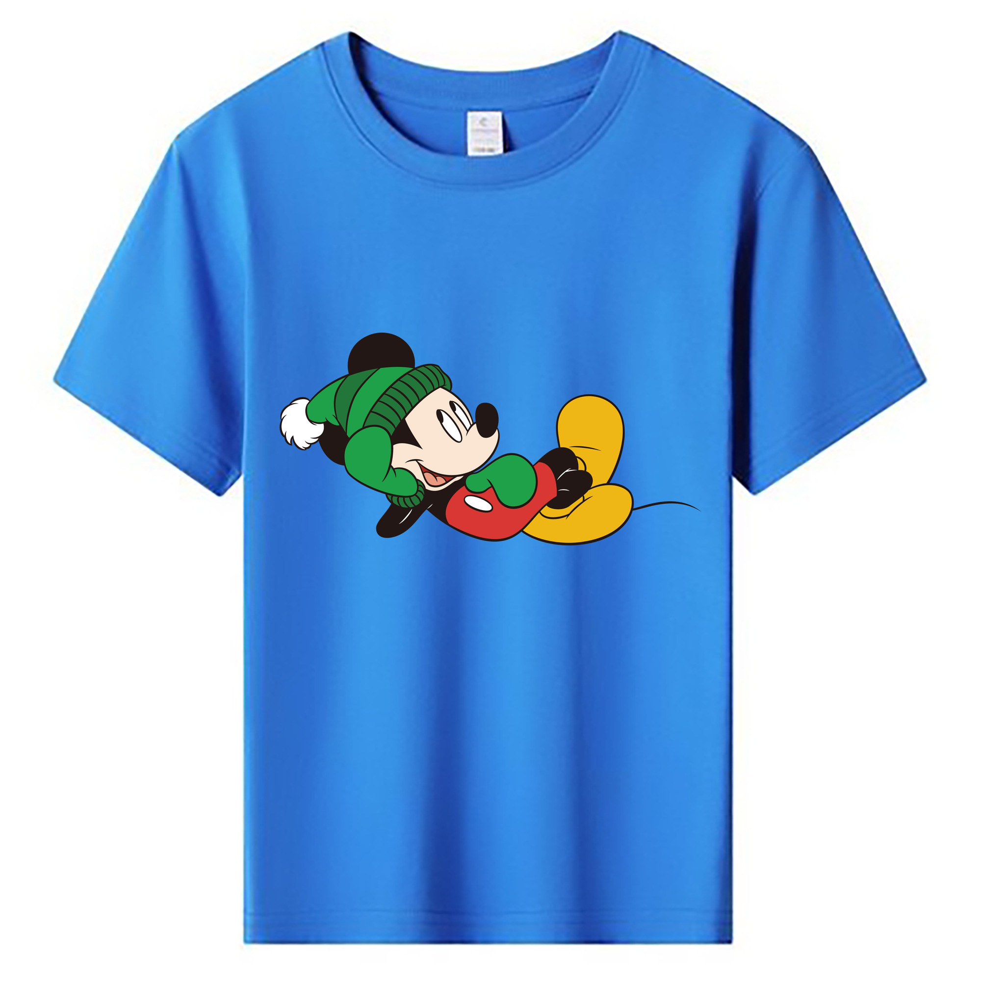 ミッキーマウス Mickey Mouse 綿100％キッズTシャツ（フロントプリント）